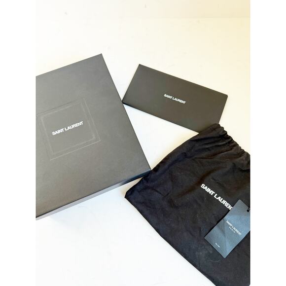 Saint Laurent Grain De Poudre Matelasse Monogram Mini Lou Camera Bag Black - Picture 11 of 12